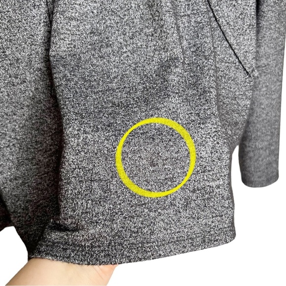 A New Day Charcoal Heather Gray Lace Up Neckline Blouse - Picture 5 of 13